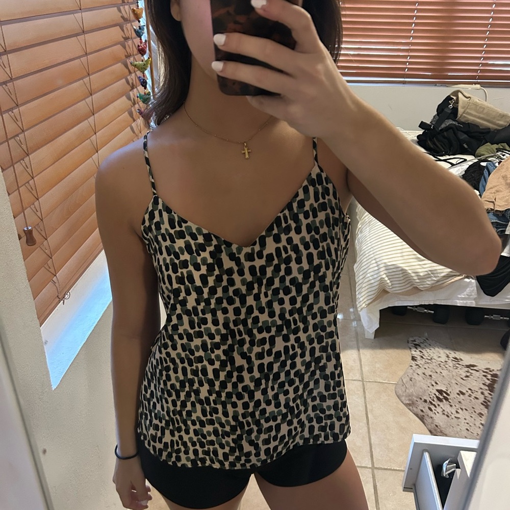 Green and Yellow Cami Top